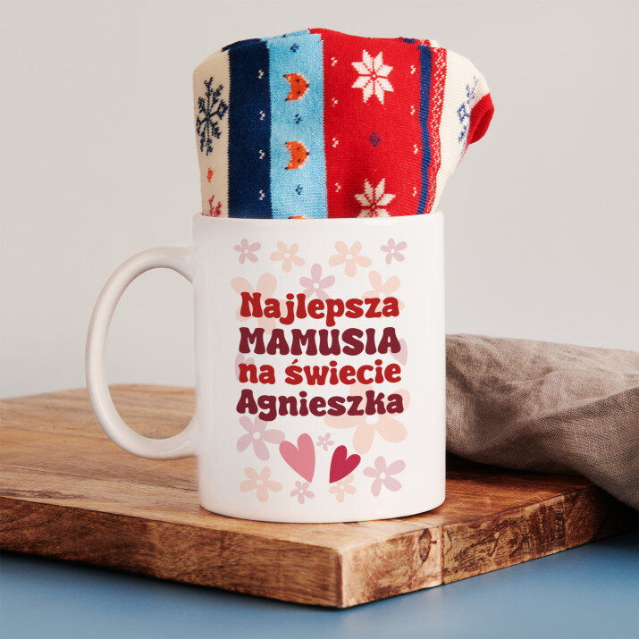 Najlepsza mamusia na świecie - Zimowe skarpetki w kubku