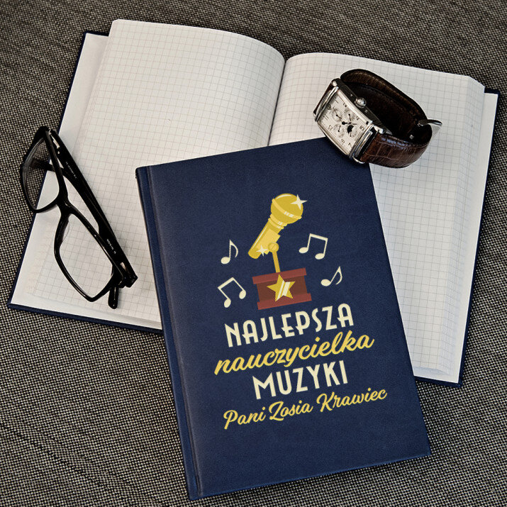 Najlepsza nauczycielka muzyki - notatnik A5 z nadrukiem