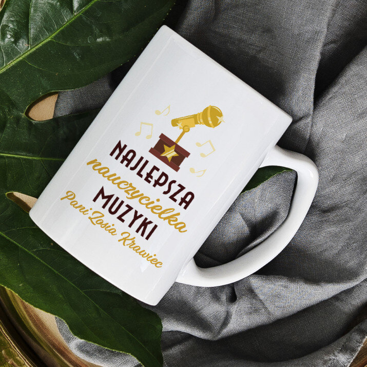 Najlepsza nauczycielka muzyki - Personalizowany Kubek