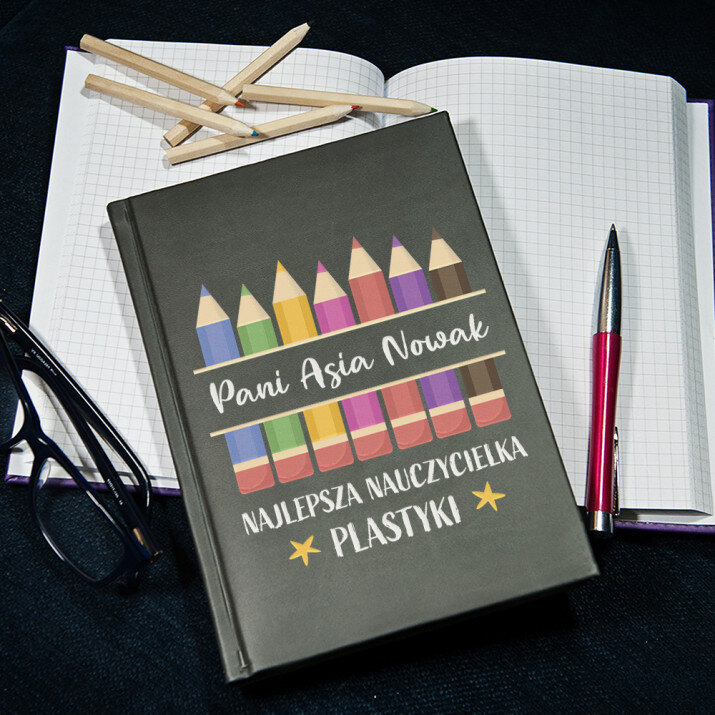 Najlepsza nauczycielka plastyki - notatnik A5 z nadrukiem Najlepsza nauczycielka plastyki - notatnik A5 z nadrukiem