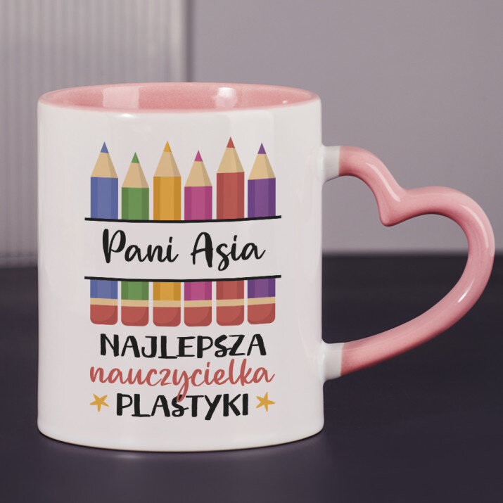 Najlepsza nauczycielka plastyki - Personalizowany Kubek