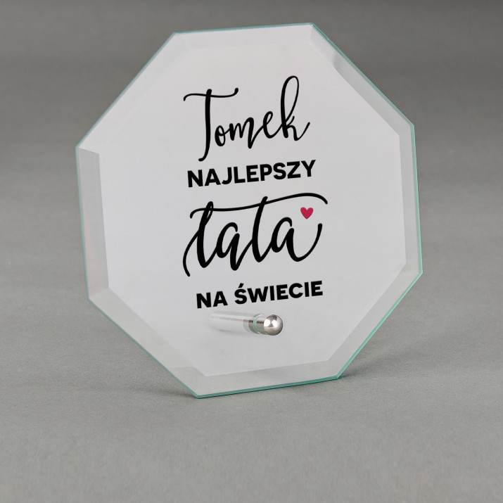 Najlepszy tata na świecie - Szklana statuetka