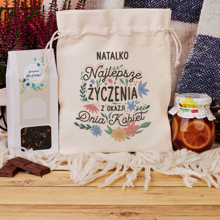 Najlepsze życzenia na dzień kobiet - Zestaw Herbaciany w Woreczku