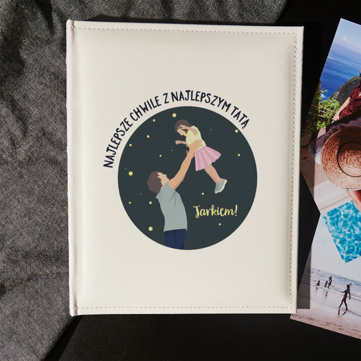  Najlepsze chwile z najlepszym tatą - dziewczynka - Personalizowany Album na zdjęcia