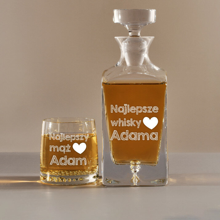Najlepsze Whisky - Zestaw Grawerowana Karafka I Szklanki Do Whisky