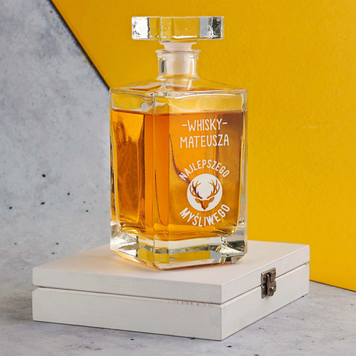 Najlepszego myśliwego - Grawerowana karafka do whisky 0,7l