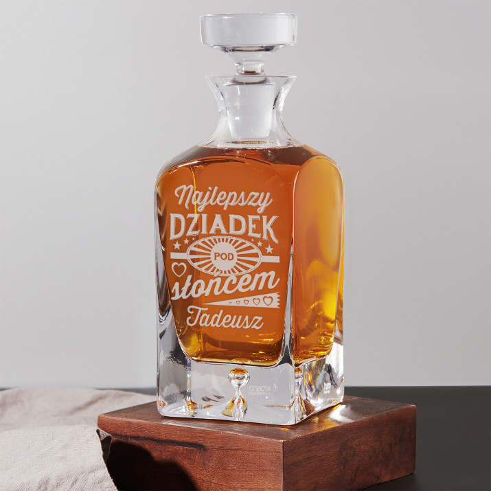 Najlepszy dziadek pod słońcem - grawerowana karafka do whisky