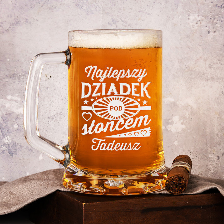 Najlepszy dziadek pod słońcem - Personalizowany Kufel