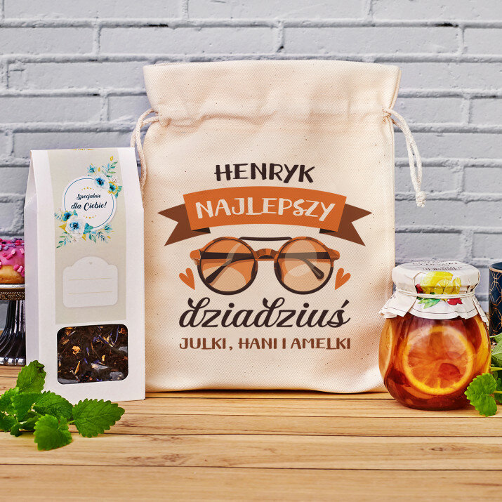 Najlepszy dziadziuś - Zestaw Herbaciany w Woreczku
