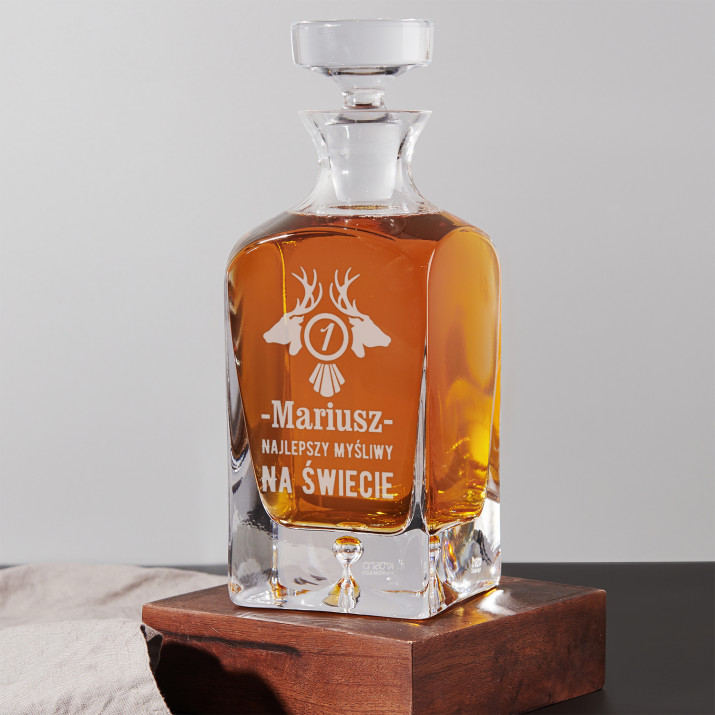 Najlepszy myśliwy - grawerowana karafka do whisky