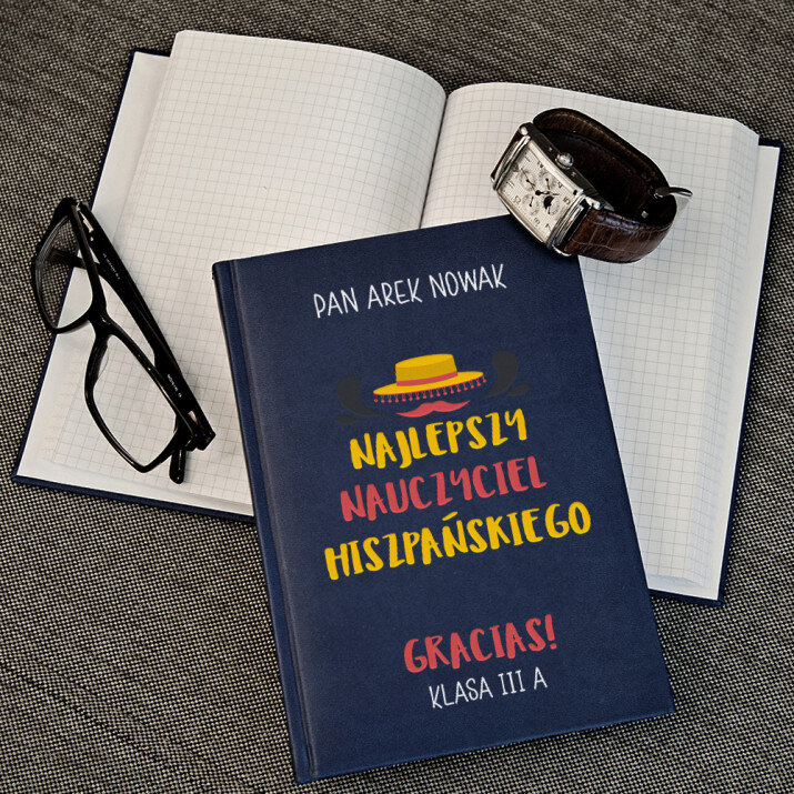 Najlepszy nauczyciel hiszpańskiego - notatnik A5 z nadrukiem