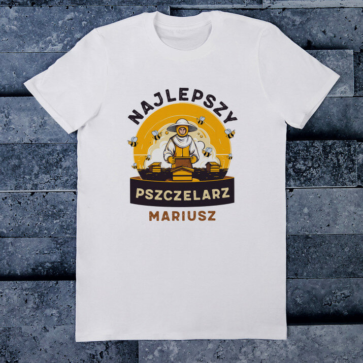 Najlepszy pszczelarz - Koszulka męska z nadrukiem