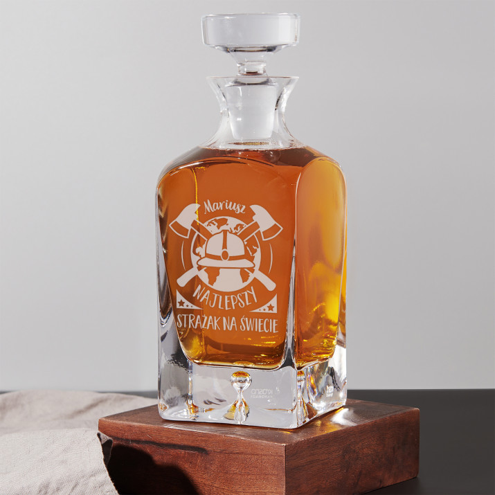 Najlepszy strażak - grawerowana karafka do whisky Najlepszy strażak - grawerowana karafka do whisky