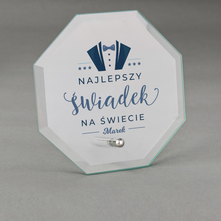 Najlepszy świadek - Szklana statuetka