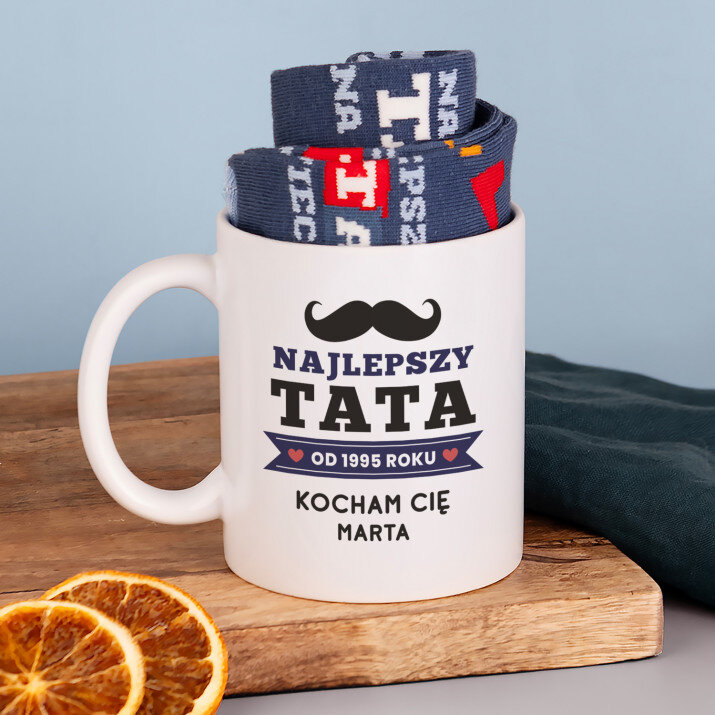 Najlepszy tata 2 - Skarpetki w kubku dla taty