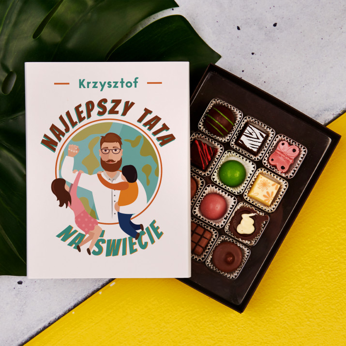 Najlepszy tata na świecie - Praliny z belgijskiej czekolady