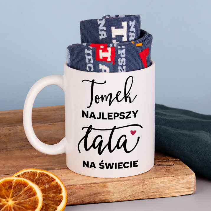 Najlepszy tata na świecie - Skarpetki w kubku dla taty