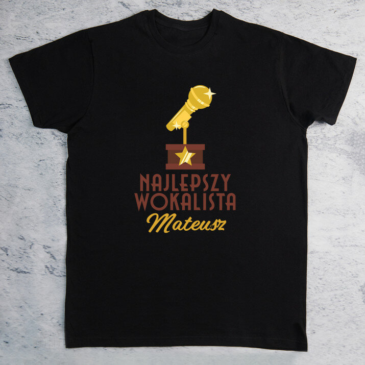 Najlepszy wokalista - Czarna koszulka męska