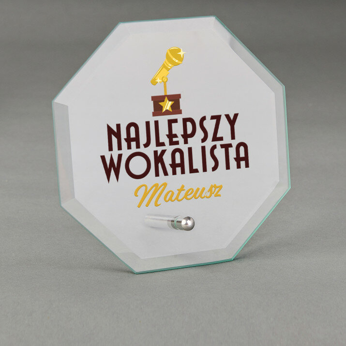 Najlepszy wokalista - Szklana statuetka