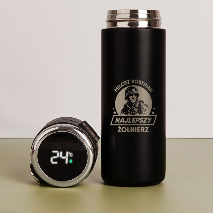 Najlepszy żołnierz - Kubek termiczny z wyświetlaczem LED Najlepszy żołnierz - Kubek termiczny z wyświetlaczem LED