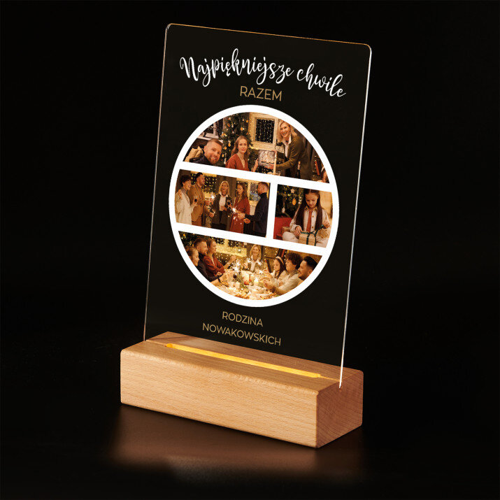 Najpiękniejsze chwile - Wydruk na szkle akrylowym z podstawką led