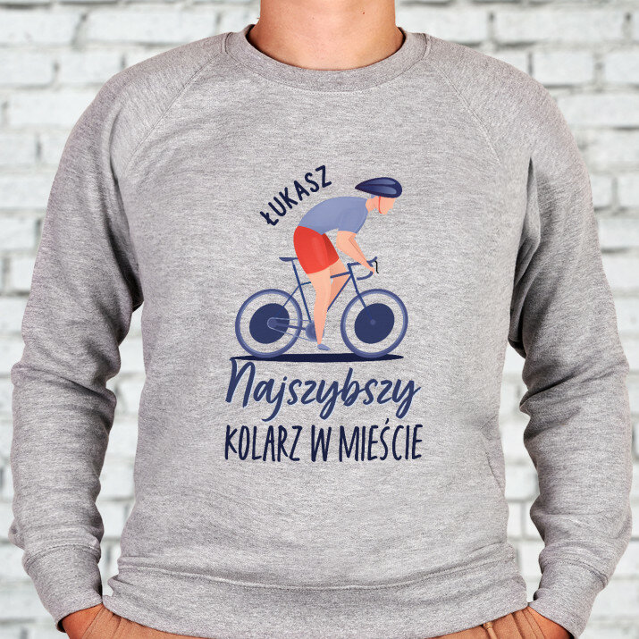 Najszybszy kolarz w mieście - Bluza męska bez kaptura