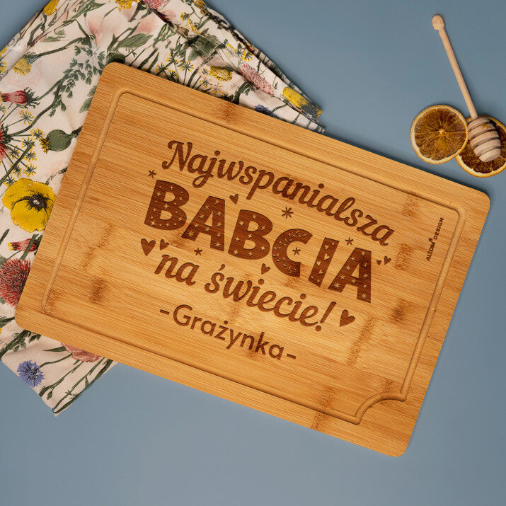 Najwspanialsza babcia - deska do krojenia z grawerem dla babci