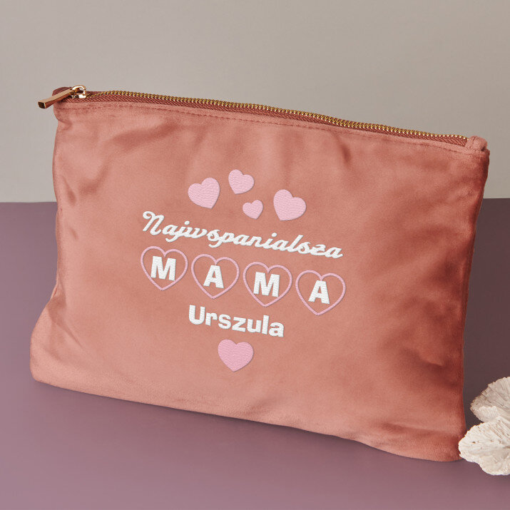 Najwspanialsza mama - Kosmetyczka welurowa