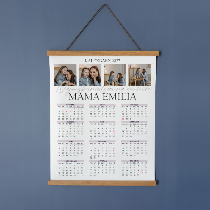 Najwspanialsza na świecie mama - Kalendarz plakatowy z listwami Najwspanialsza na świecie mama - Kalendarz plakatowy z listwami
