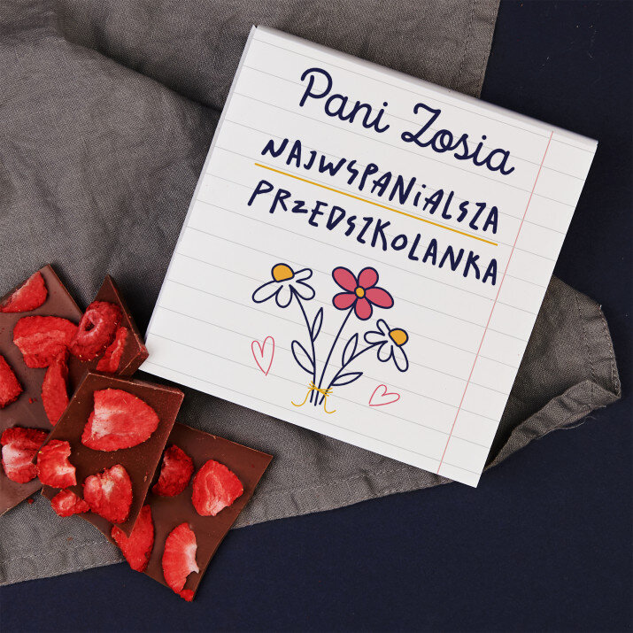 Najwspanialsza przedszkolanka rysunek - Czekolada z truskawkami