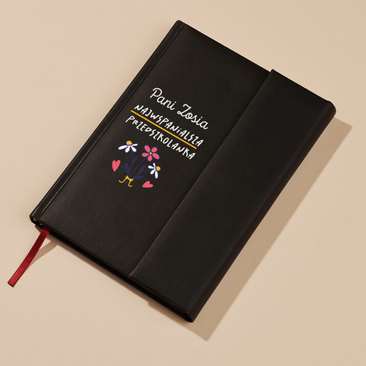 Najwspanialsza przedszkolanka rysunek - Notes książkowy z zakładką Najwspanialsza przedszkolanka rysunek - Notes książkowy z zakładką