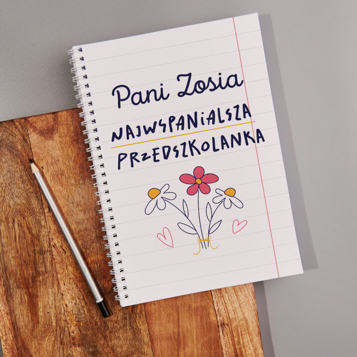 Najwspanialsza przedszkolanka rysunek - Planer na spirali dla nauczyciela