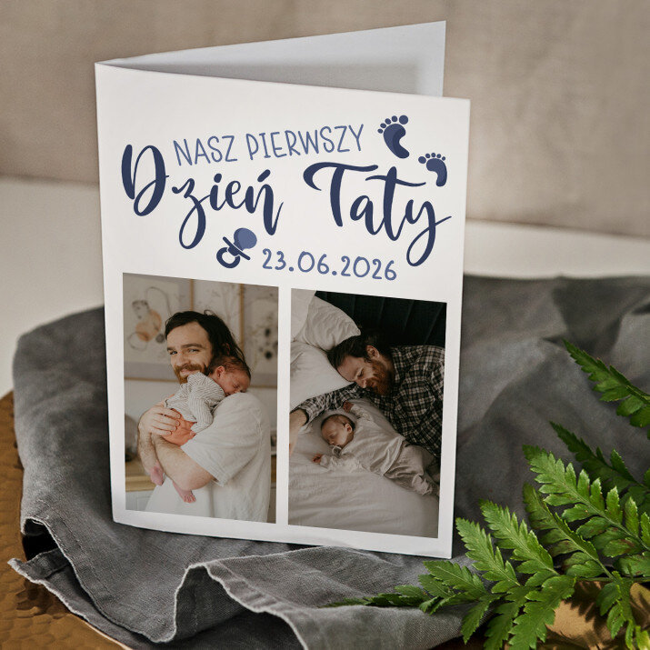 Nasz pierwszy dzień taty - kartka z życzeniami