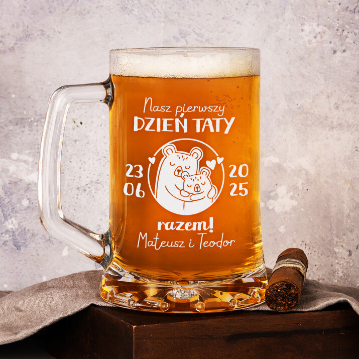 Nasz pierwszy dzień taty razem - Personalizowany Kufel