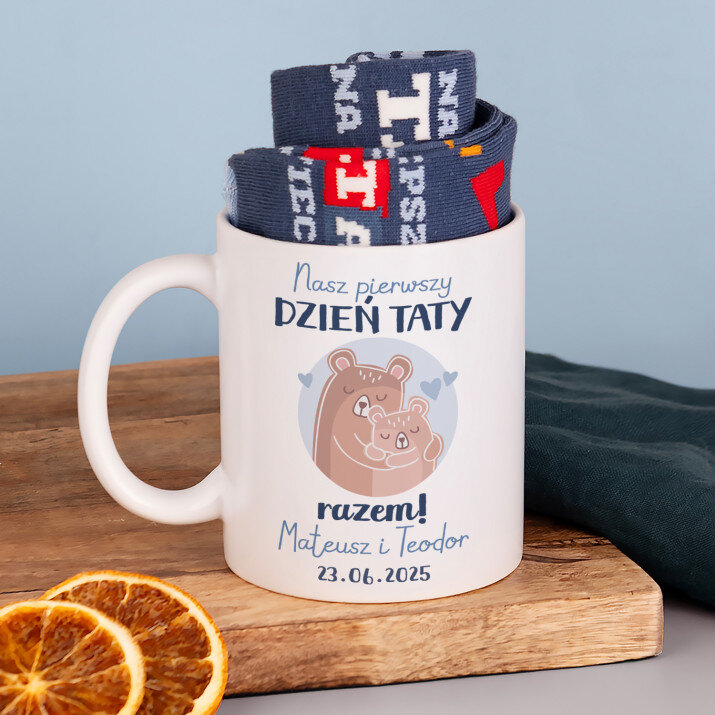 Nasz pierwszy dzień taty razem - Skarpetki w kubku dla taty
