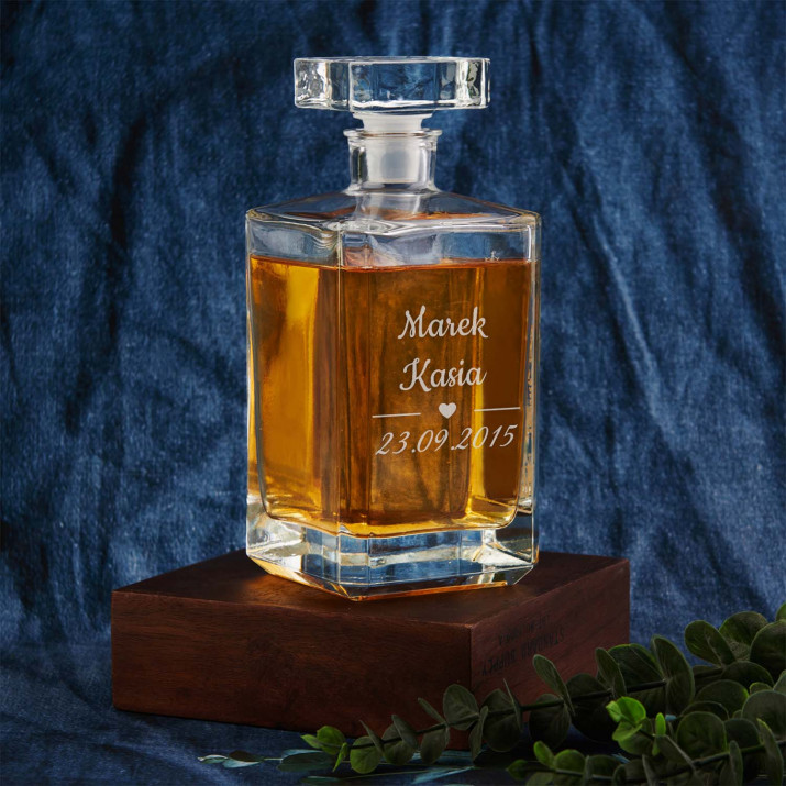 Nasza data - Grawerowana karafka do whisky 0,7l