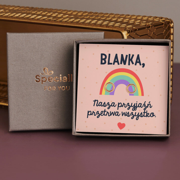 Nasza przyjaźń przetrwa wszystko - Pozłacane kolczyki kółka