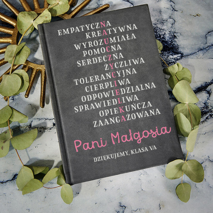 Nauczyciel cechy - Notatnik A5 z nadrukiem