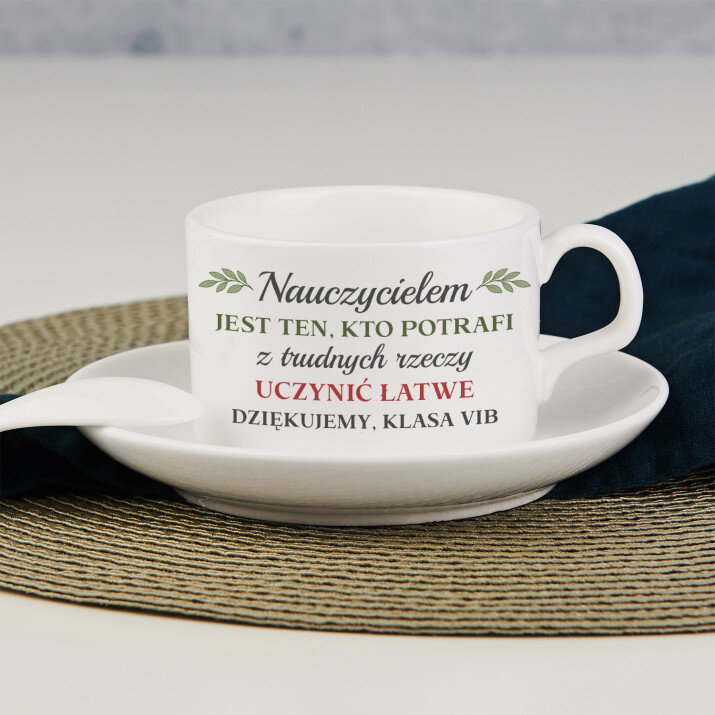 Nauczyciel trudne rzeczy - Filiżanka ze spodkiem
