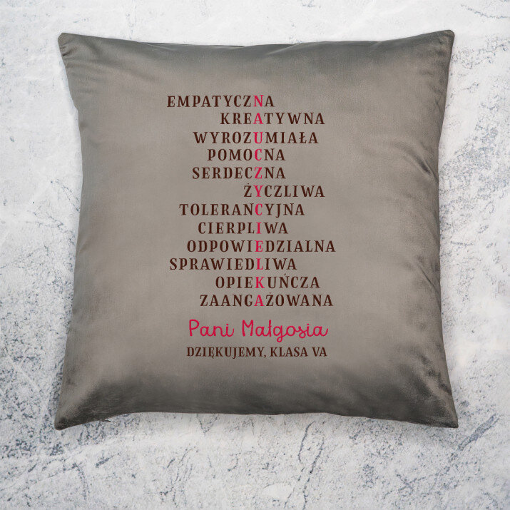 Nauczycielka cechy - Poduszka dekoracyjna