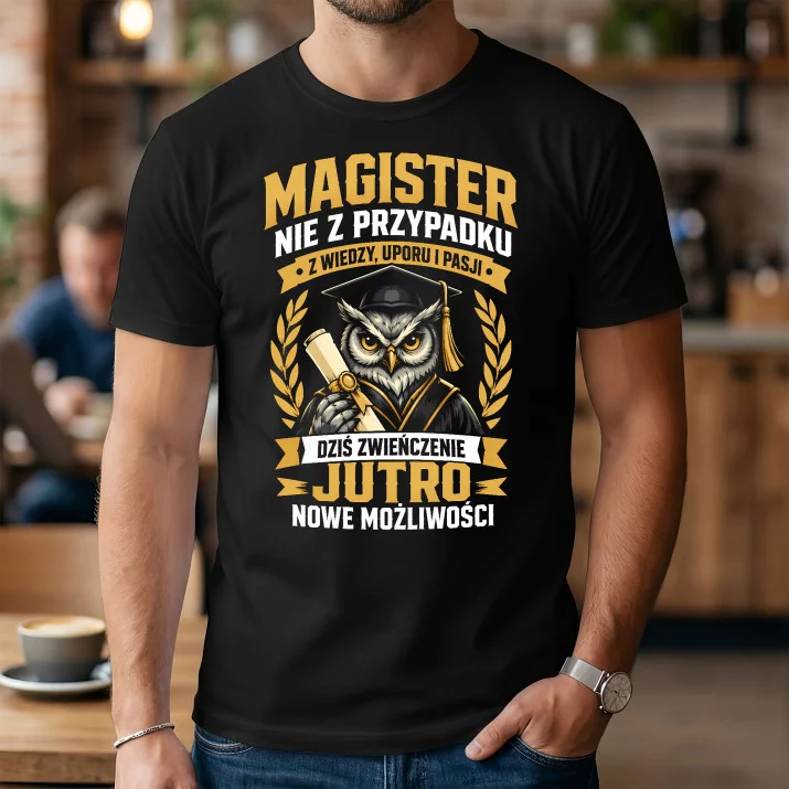Koszulka Męska Na Magistra Prezent Dla Mężczyzny: Magister Nie Z