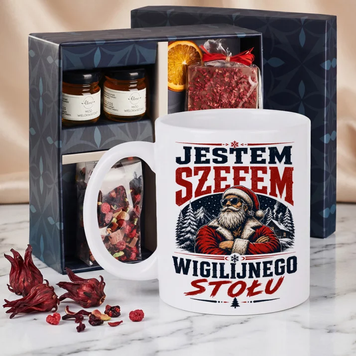 Zestaw Prezenowy Z Kubkiem Na Święta: Szef Wigilijnego Stołu Zestaw Prezenowy Z Kubkiem Na Święta: Szef Wigilijnego Stołu