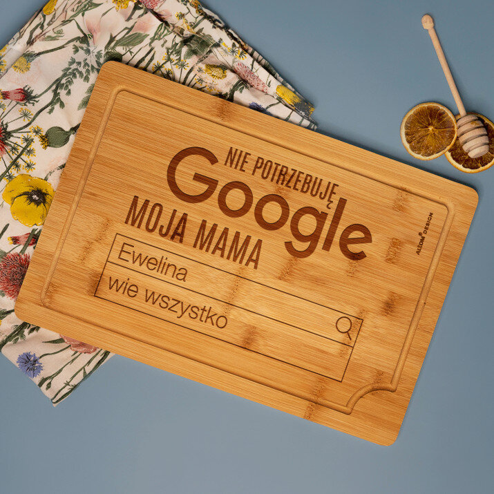 Nie potrzebuję google - deska do krojenia z grawerem
