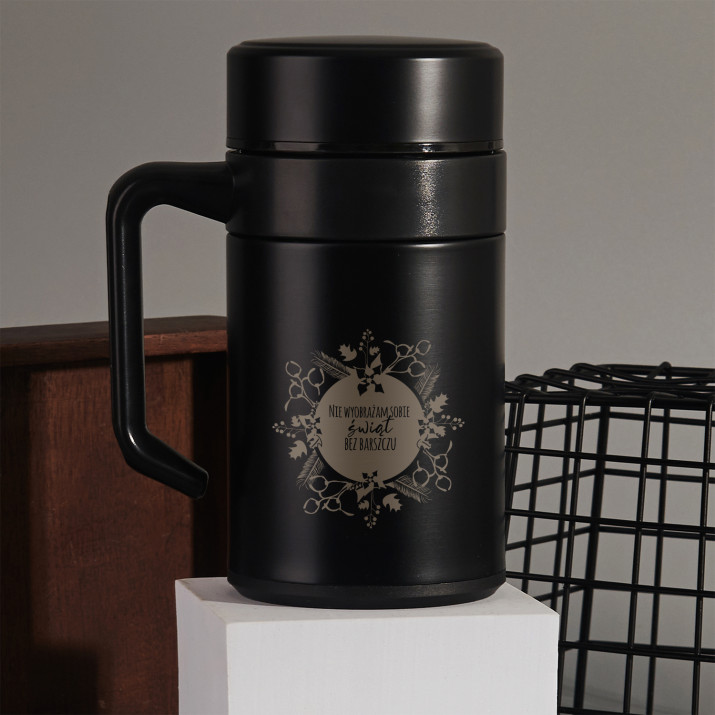 Nie wyobrażam sobie świąt bez - Kubek termiczny 400 ml
