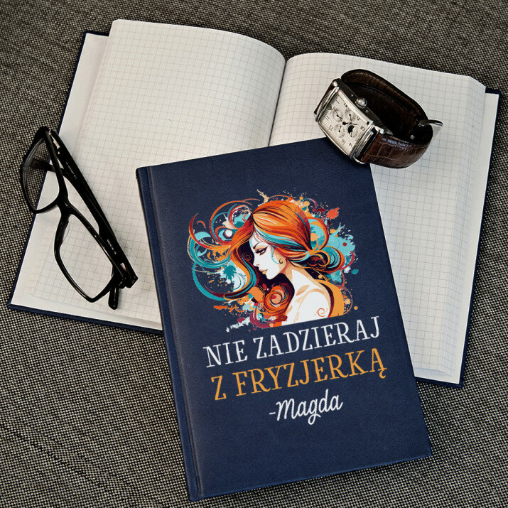 Nie zadzieraj z fryzjerką - notatnik A5 z nadrukiem