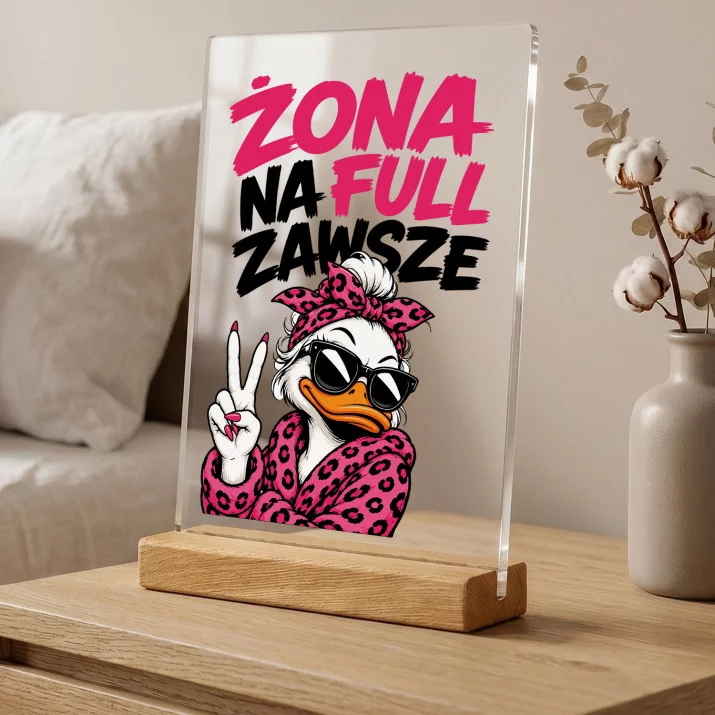 Druk Na Szkle Dla Żony Prezent Na Rocznicę Ślubu Dla Kobiety: Żona Na Full