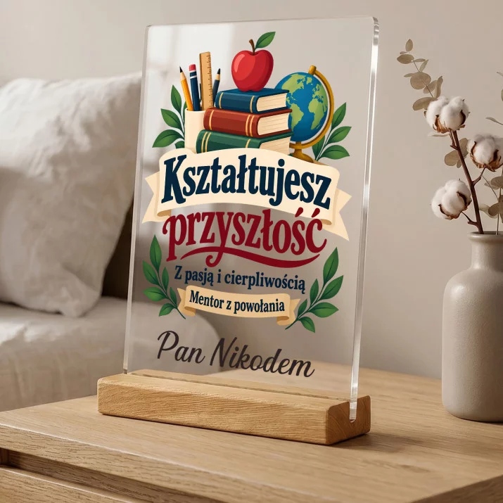 Druk Na Szkle Dla Nauczyciela Prezent Na Dzień Nauczyciela Dla Mężczyzny: Kształtujesz Przyszłość