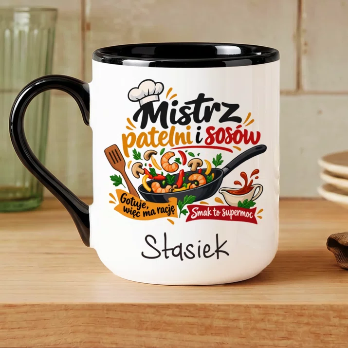 Kubek Personalizowany Dla Kucharza Prezent Dla Mężczyzny: Mistrz Patelni I Sosów