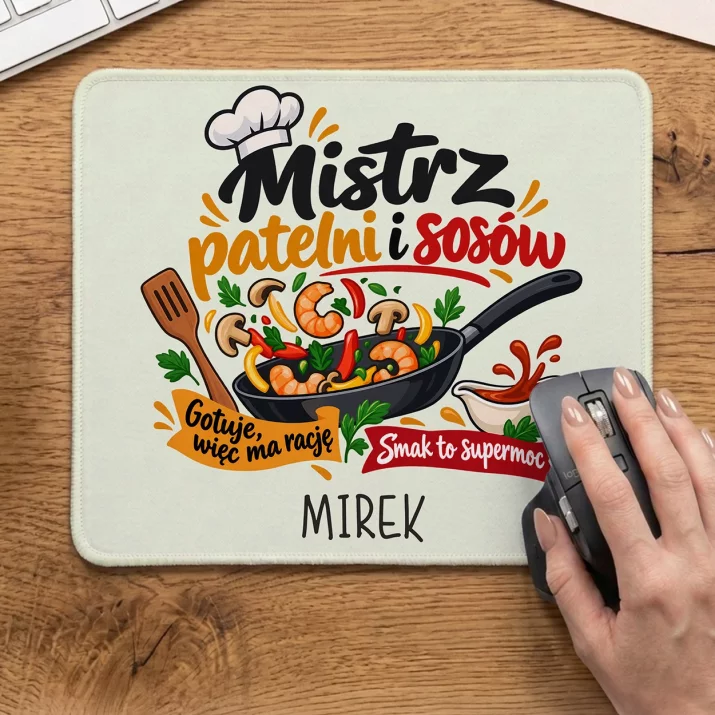 Podkładka Pod Myszkę Dla Kucharza Prezent Dla Mężczyzny: Mistrz Patelni I Sosów Podkładka Pod Myszkę Dla Kucharza Prezent Dla Mężczyzny: Mistrz Patelni I Sosów