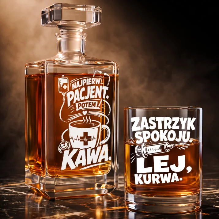 Zestaw Do Whisky Dla Pielęgniarza Prezent Dla Mężczyzny: Po Dyżurze